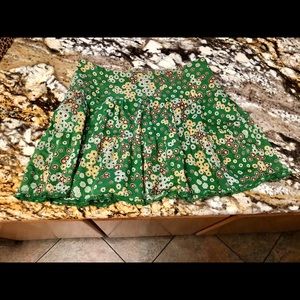 Rampage green floral skirt